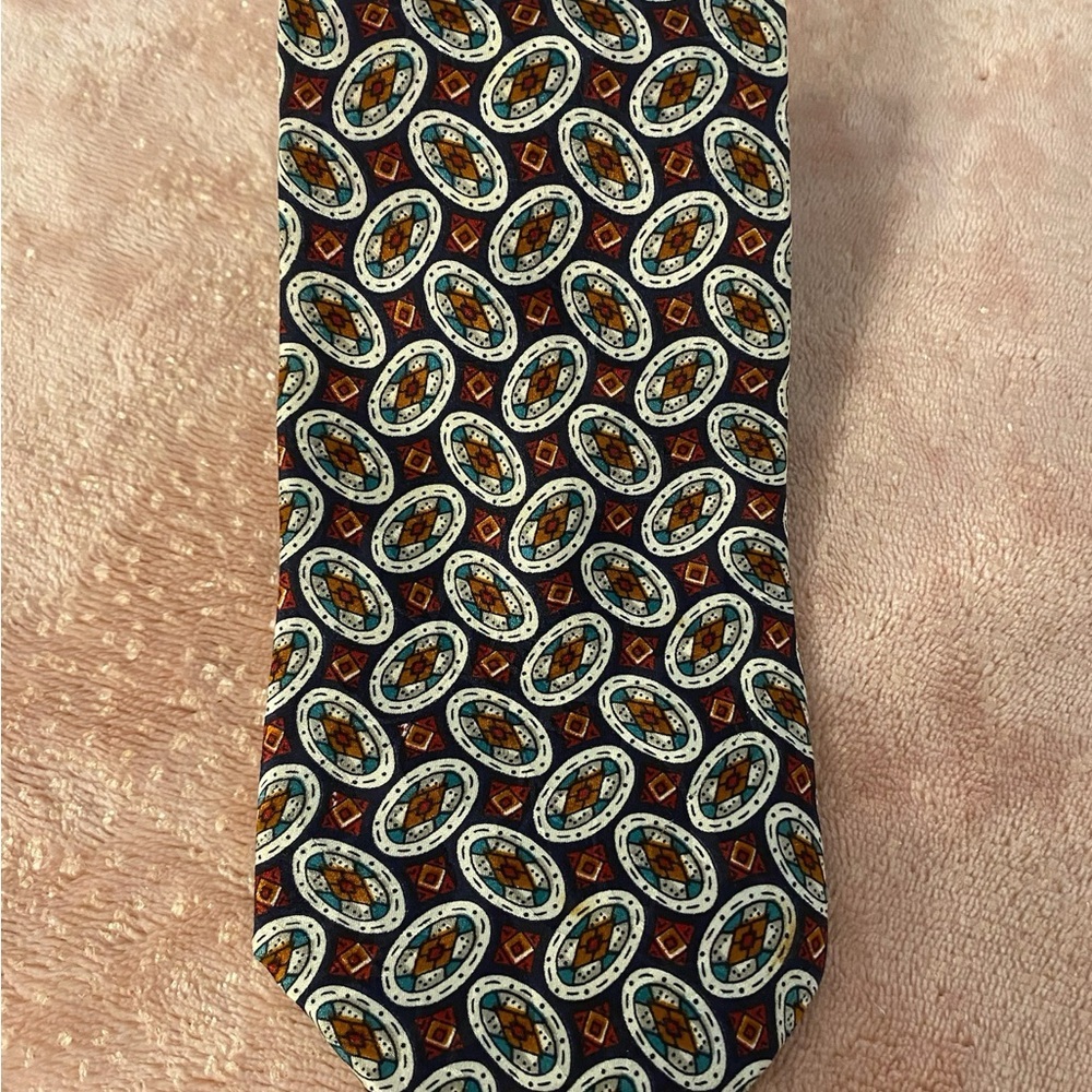 Nina Multicolor Geometric Pattern Tie - image 1